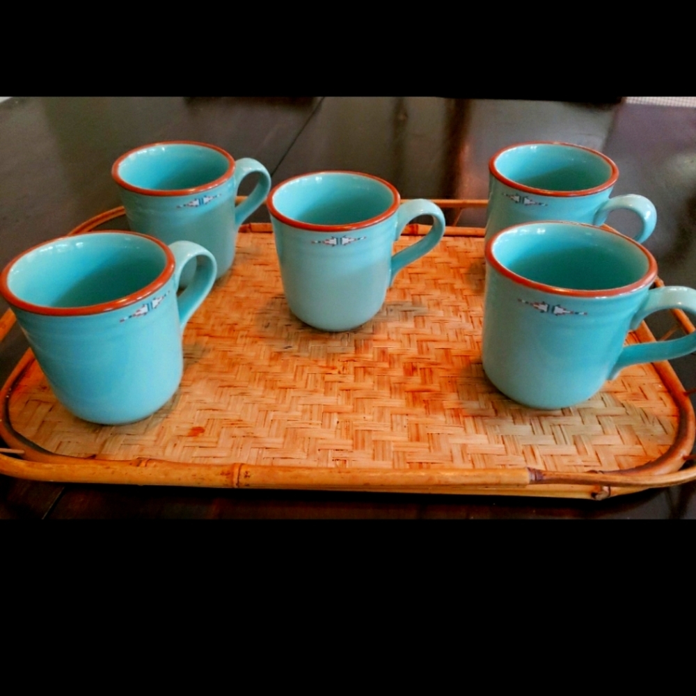 vintage noritake stoneware coffee cup lot of 5 in Boulder ridge design